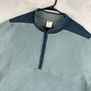 Nike Sweatshirt Mens XXL Therma Fit Victory 1/2 Zip Pullover Fleece Green